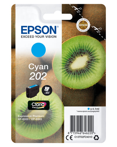 Epson Kiwi Singlepack Cyan 202 Claria Premium Ink Epson Kiwi Singlepack Cyan 202 Claria Premium Ink